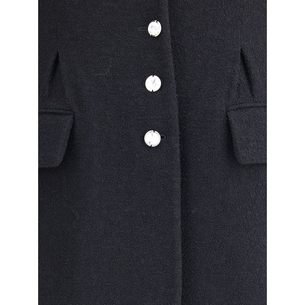 Alessandra Rich Tweed Long Coat Glam Steals