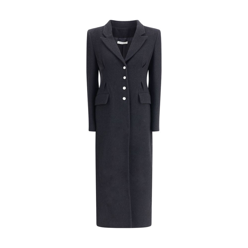 Alessandra Rich Tweed Long Coat Glam Steals