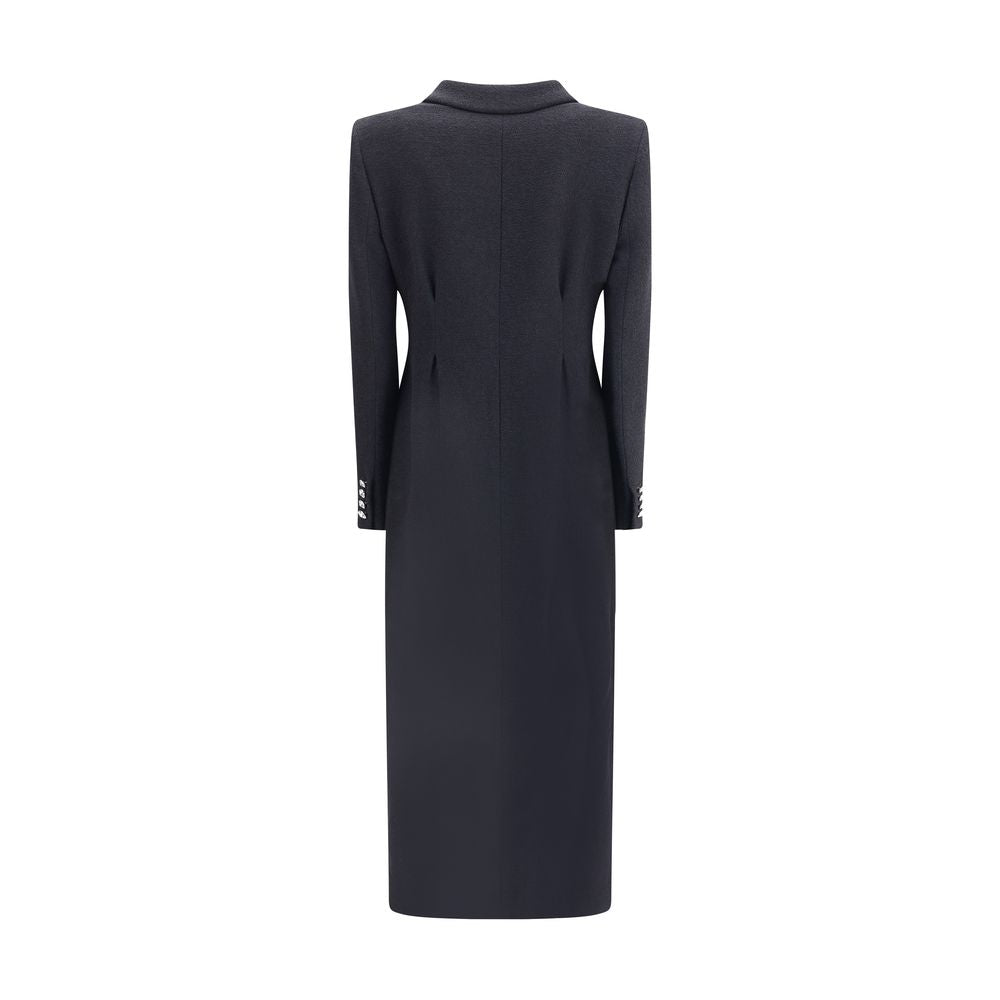 Alessandra Rich Tweed Long Coat Glam Steals