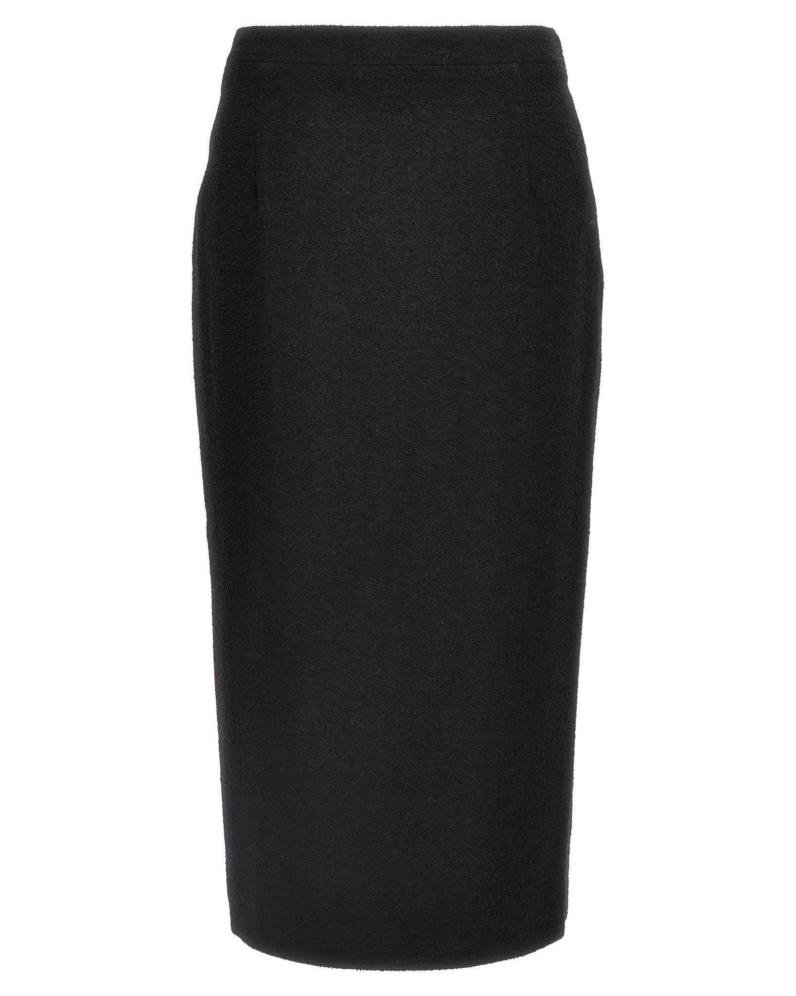 Alessandra Rich Tweed Midi Bouclé Skirt Glam Steals