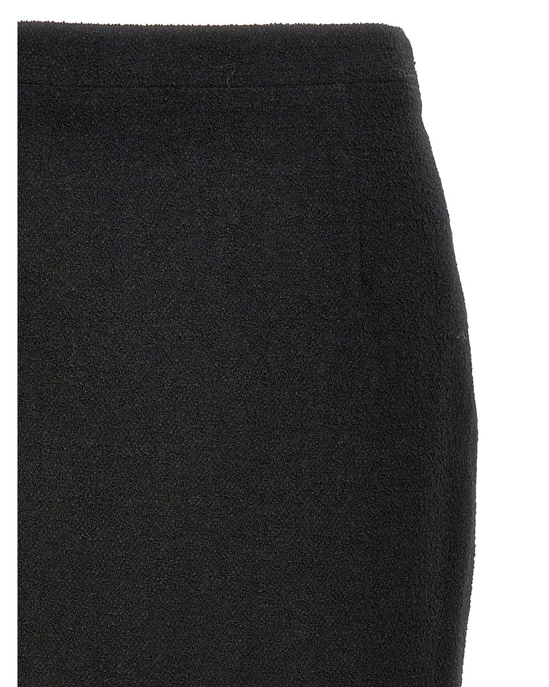 Alessandra Rich Tweed Midi Bouclé Skirt Glam Steals