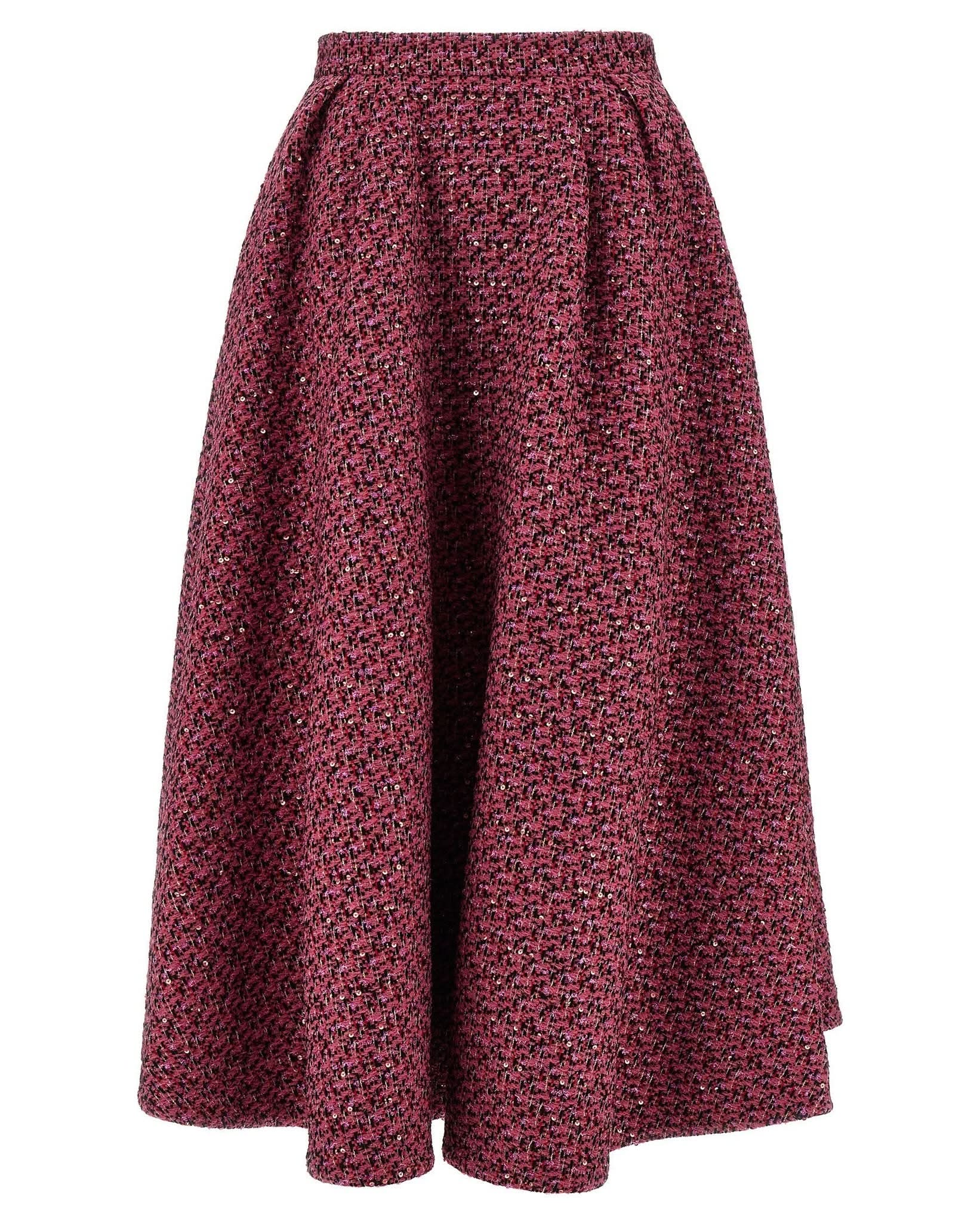Alessandra Rich Tweed Skirt Glam Steals