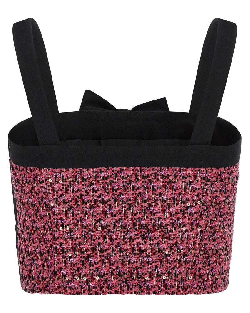 Alessandra Rich Tweed Top Glam Steals