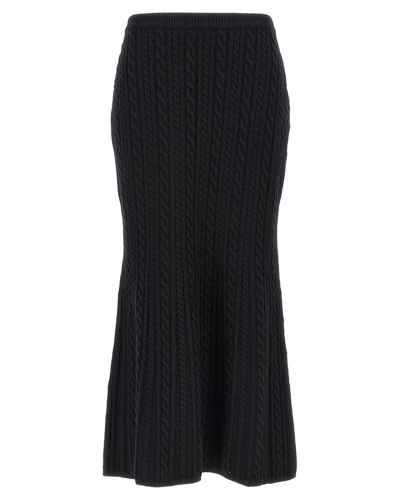 Alessandra Rich Wool Maxi Skirt Glam Steals