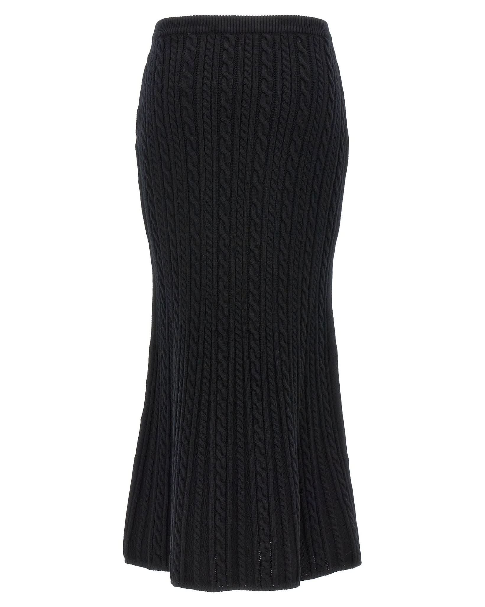 Alessandra Rich Wool Maxi Skirt Glam Steals