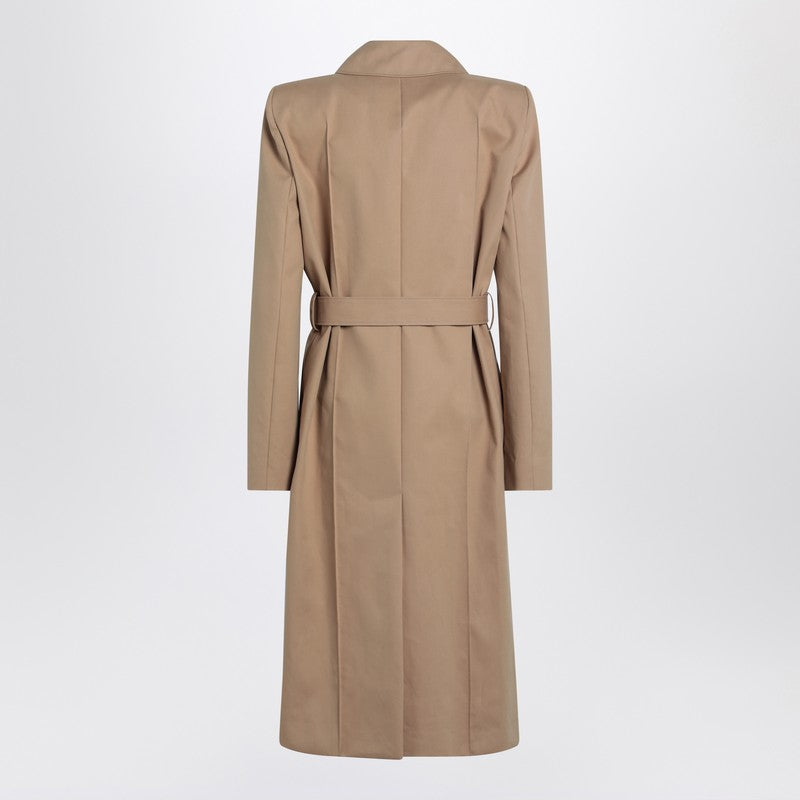 Alexander Mcqueen Beige Trench Coat With Belt Glam Steals
