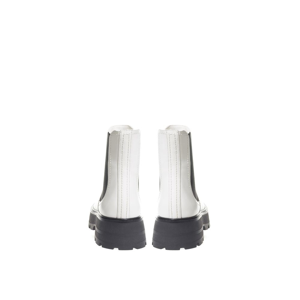 Alexander Mcqueen Black And White Leather Boot Glam Steals