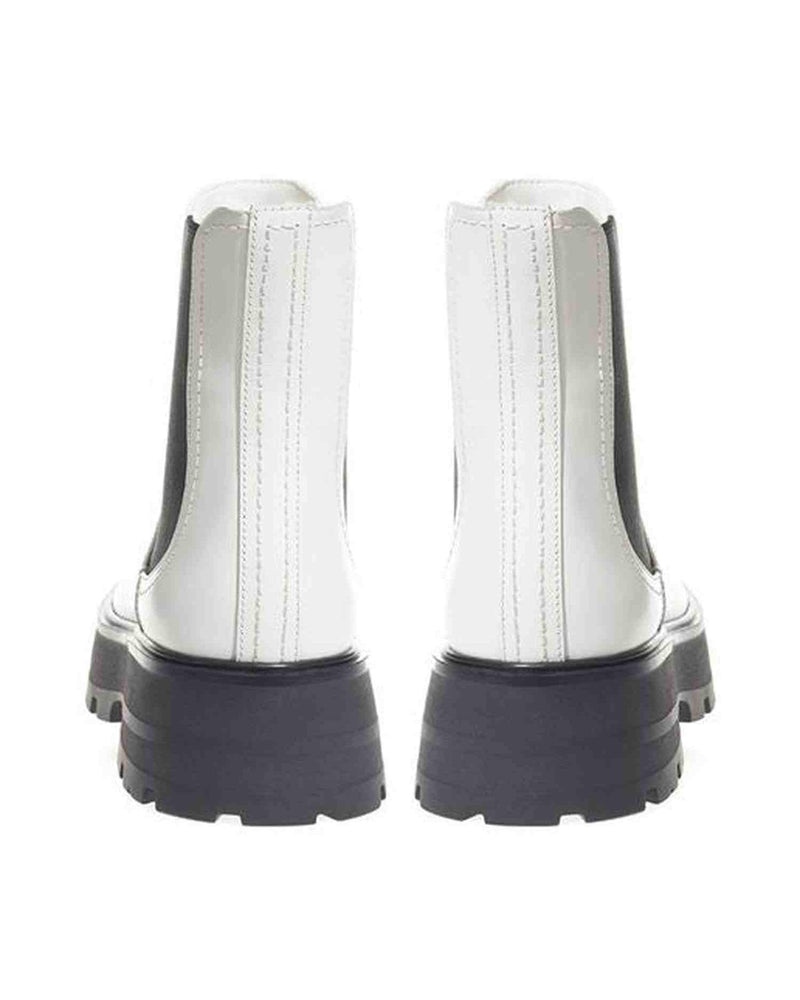 Alexander Mcqueen Black And White Leather Boot Glam Steals