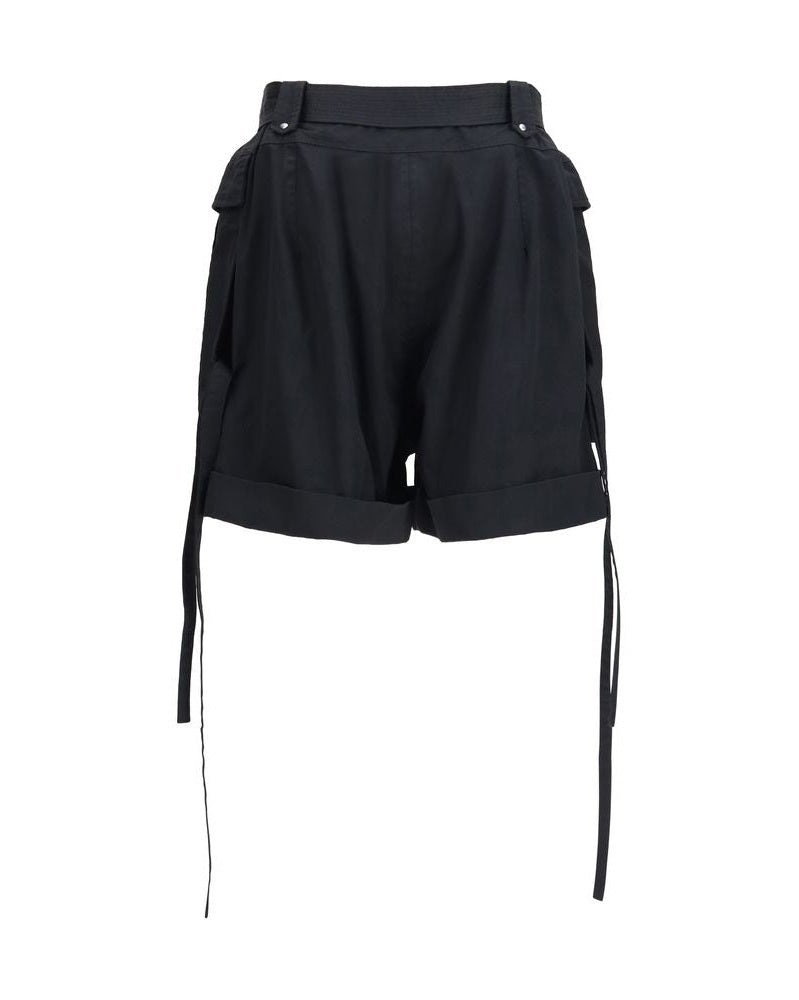 Alexander Mcqueen Black Cotton Cargo Shorts Glam Steals