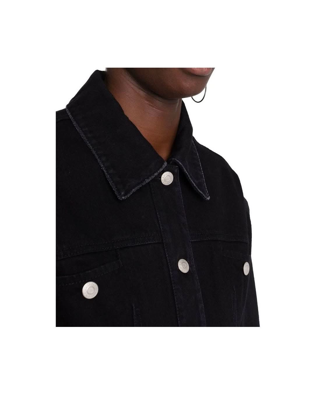 Alexander Mcqueen Black Cotton Denim Jacket Glam Steals