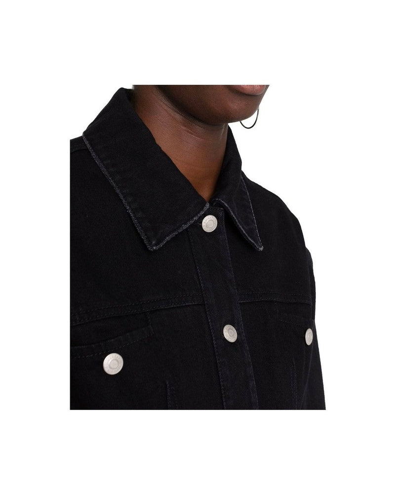 Alexander Mcqueen Black Cotton Denim Jacket Glam Steals