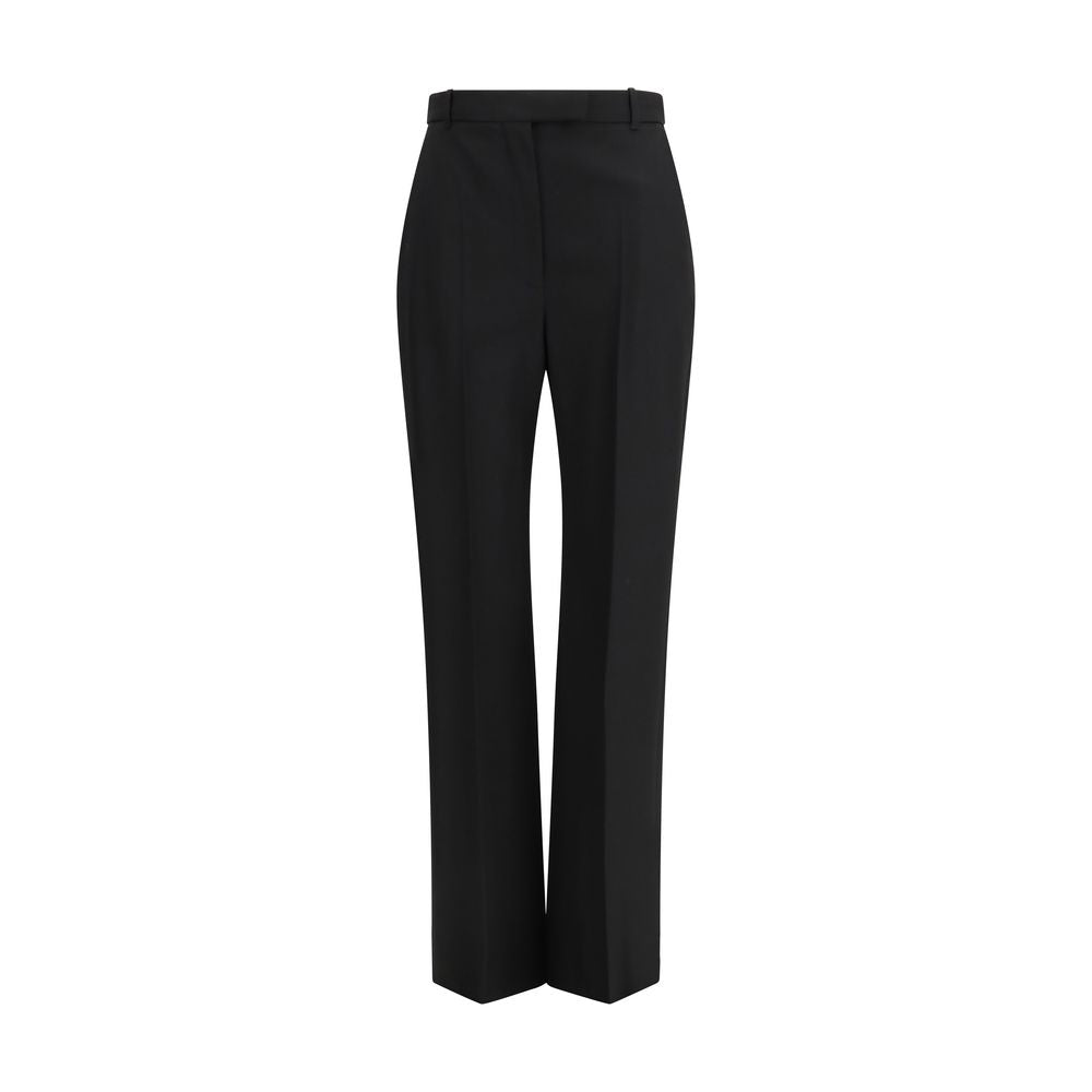 Alexander Mcqueen Black Cotton Dress Pant Glam Steals