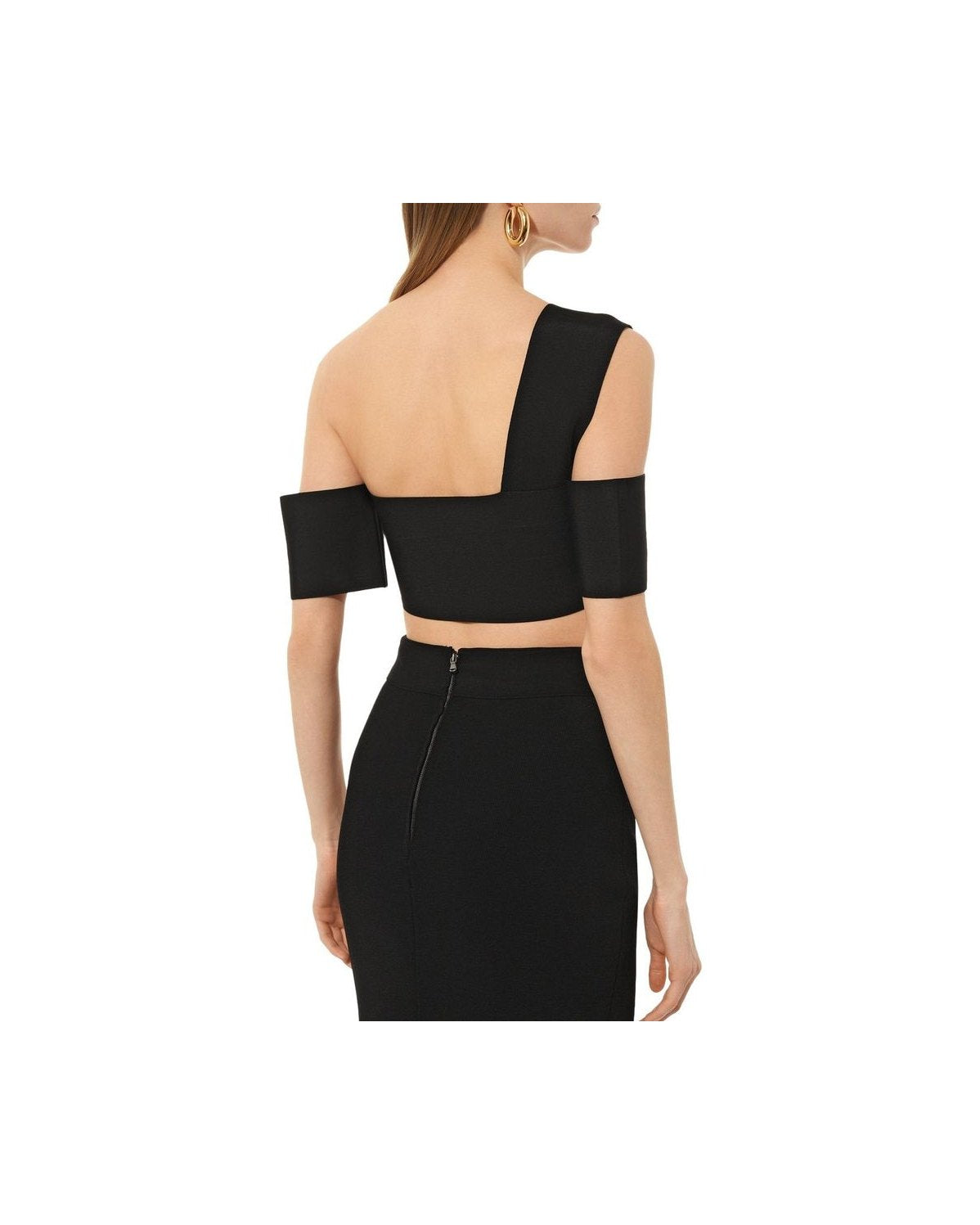 Alexander Mcqueen Black Elastane Tank Top Tank Tops