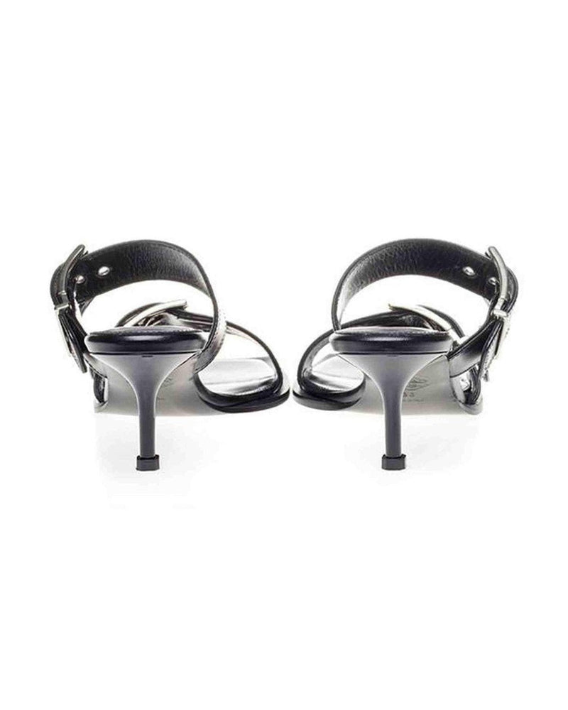 Alexander Mcqueen Elevate Your Steps In Timeless Leather Black Sandals Glam Steals