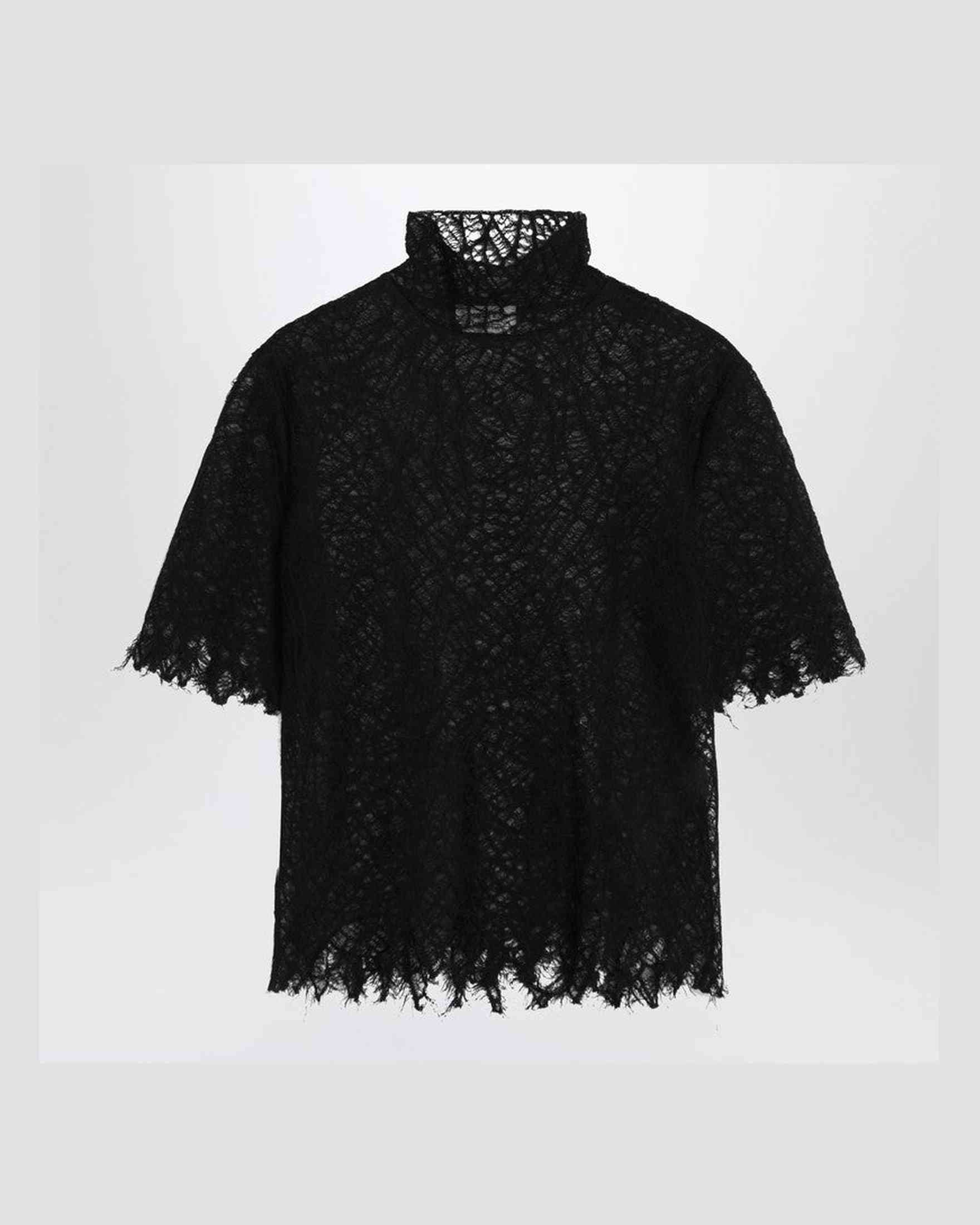 Alexander Mcqueen Black Lace Spiderweb Top Glam Steals