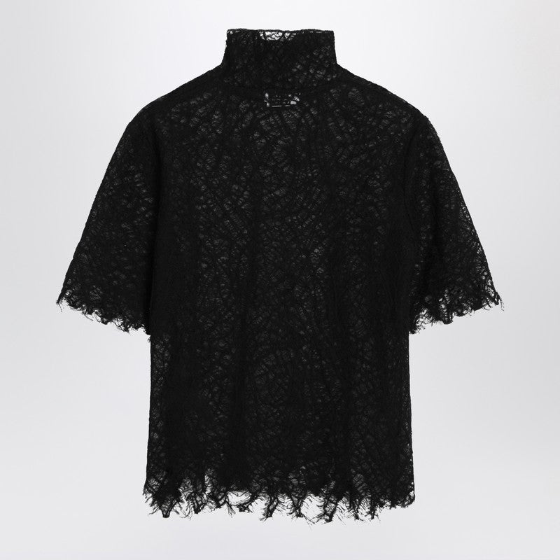 Alexander Mcqueen Black Lace Spiderweb Top Glam Steals