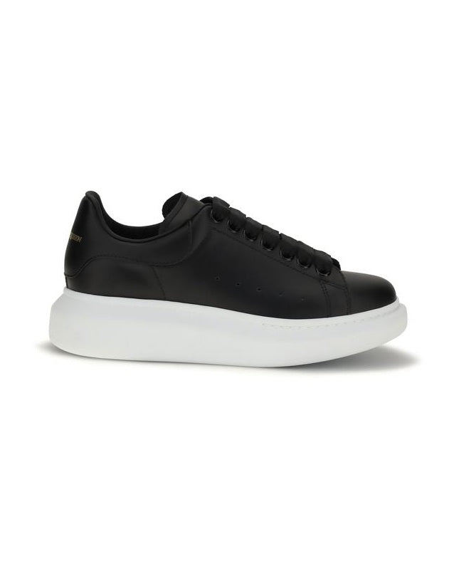 Alexander Mcqueen Black Leather Calf Bos Taurus Platform Sneakers
