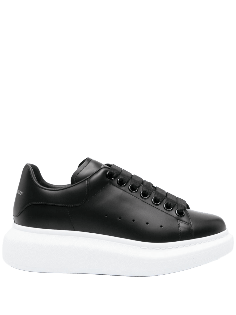 Alexander Mcqueen Black Leather Sneakers Glam Steals