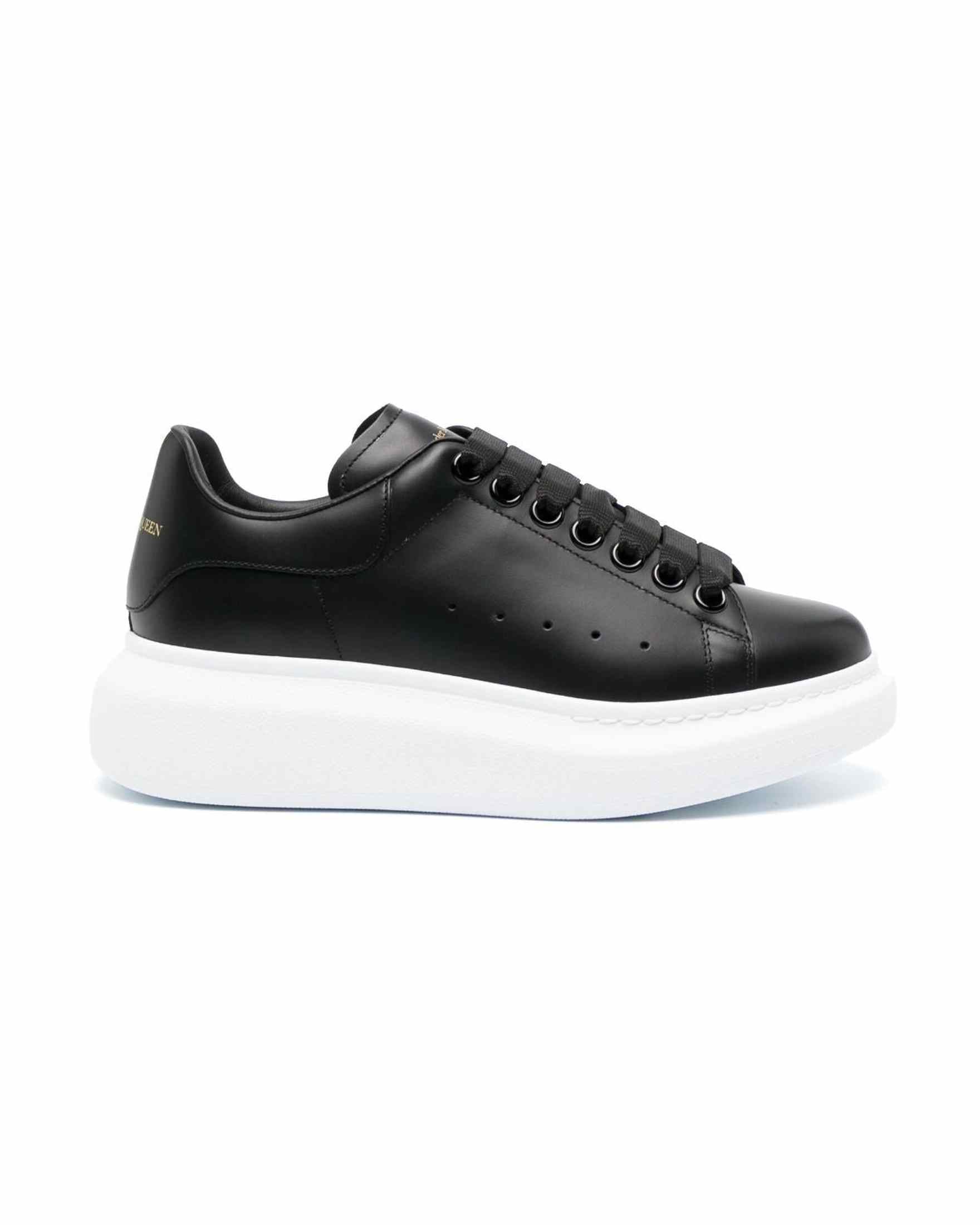 Alexander Mcqueen Black Leather Sneakers Glam Steals