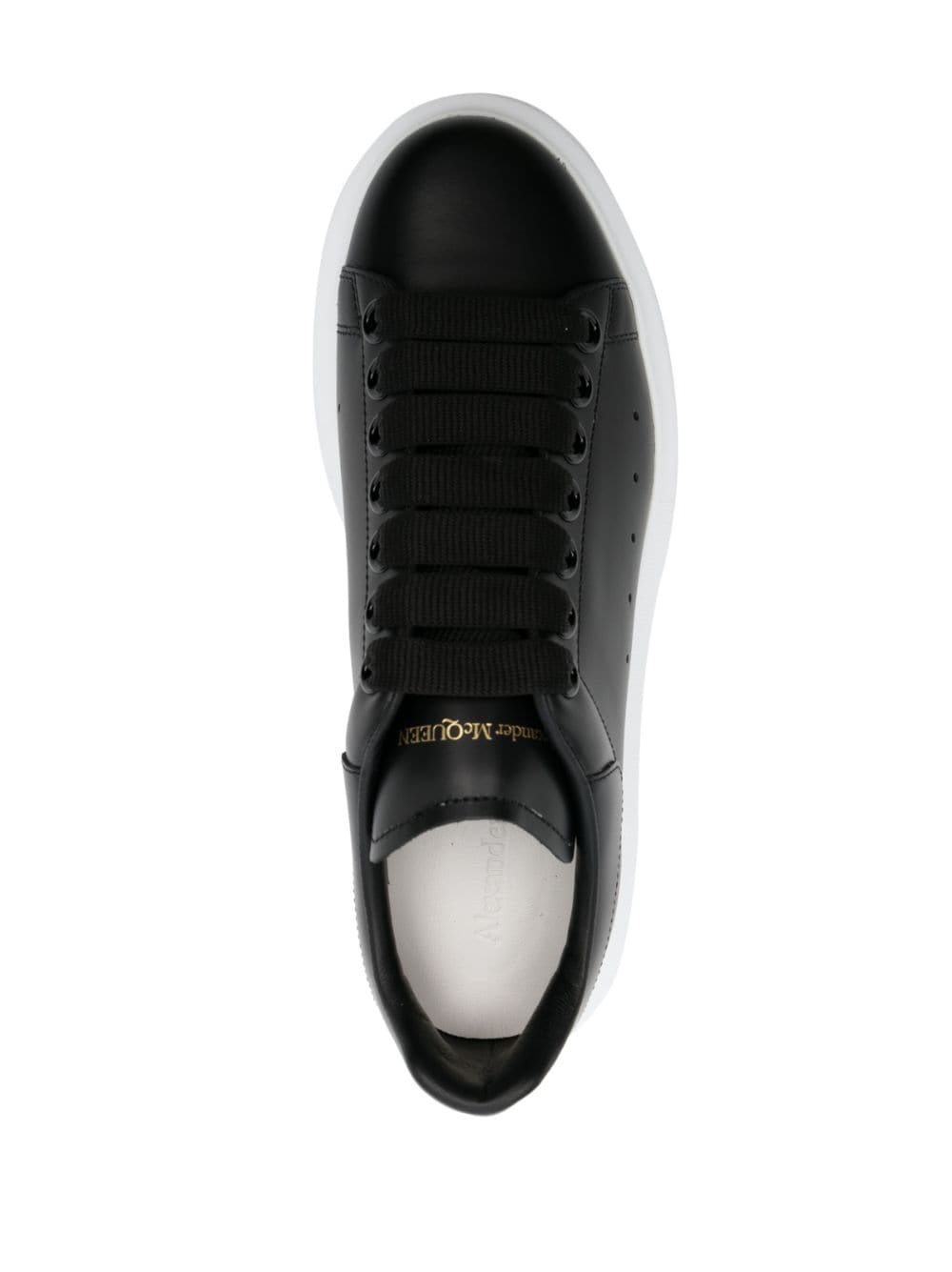 Alexander Mcqueen Black Leather Sneakers Glam Steals