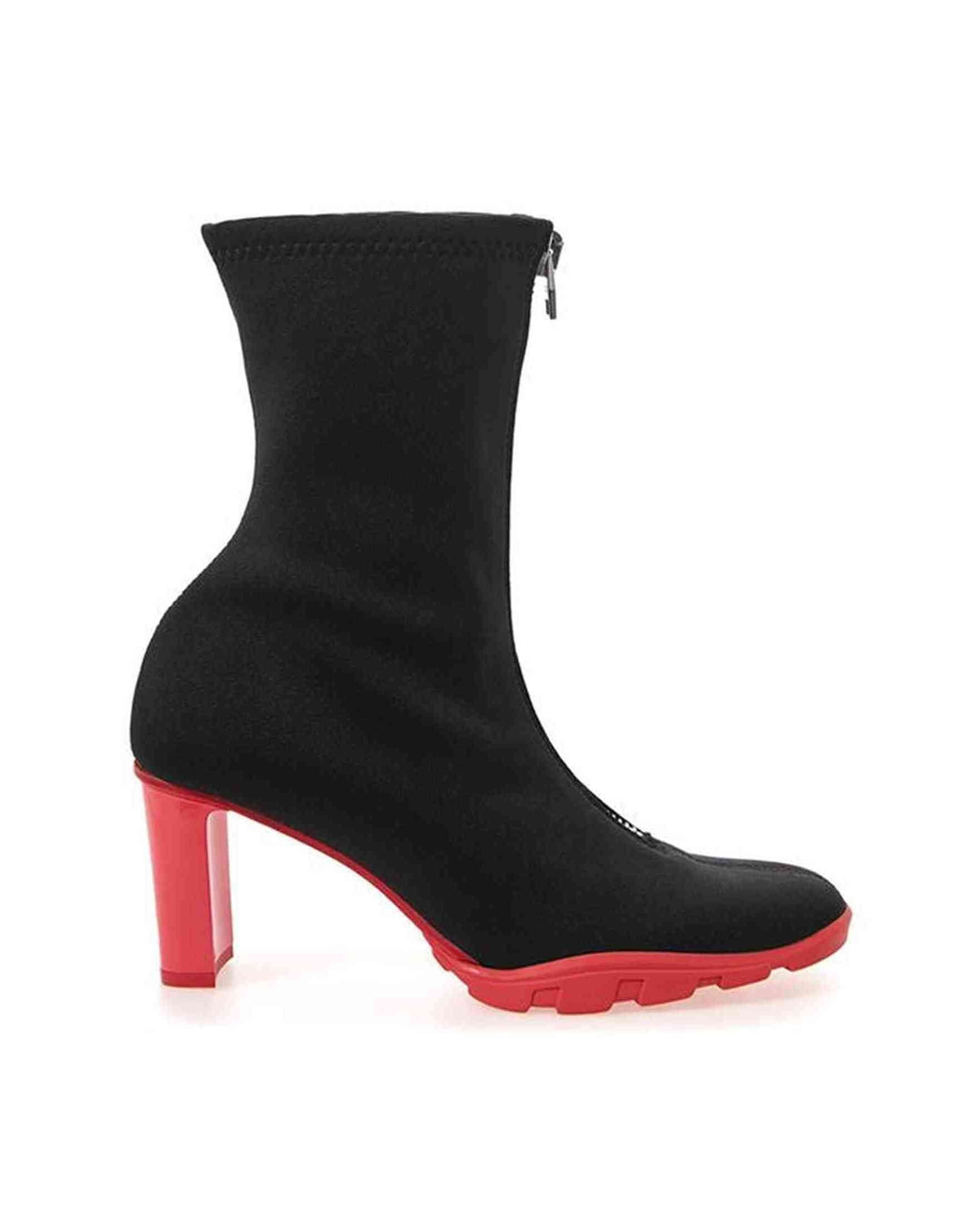 Alexander Mcqueen Black Neoprene Boot Glam Steals