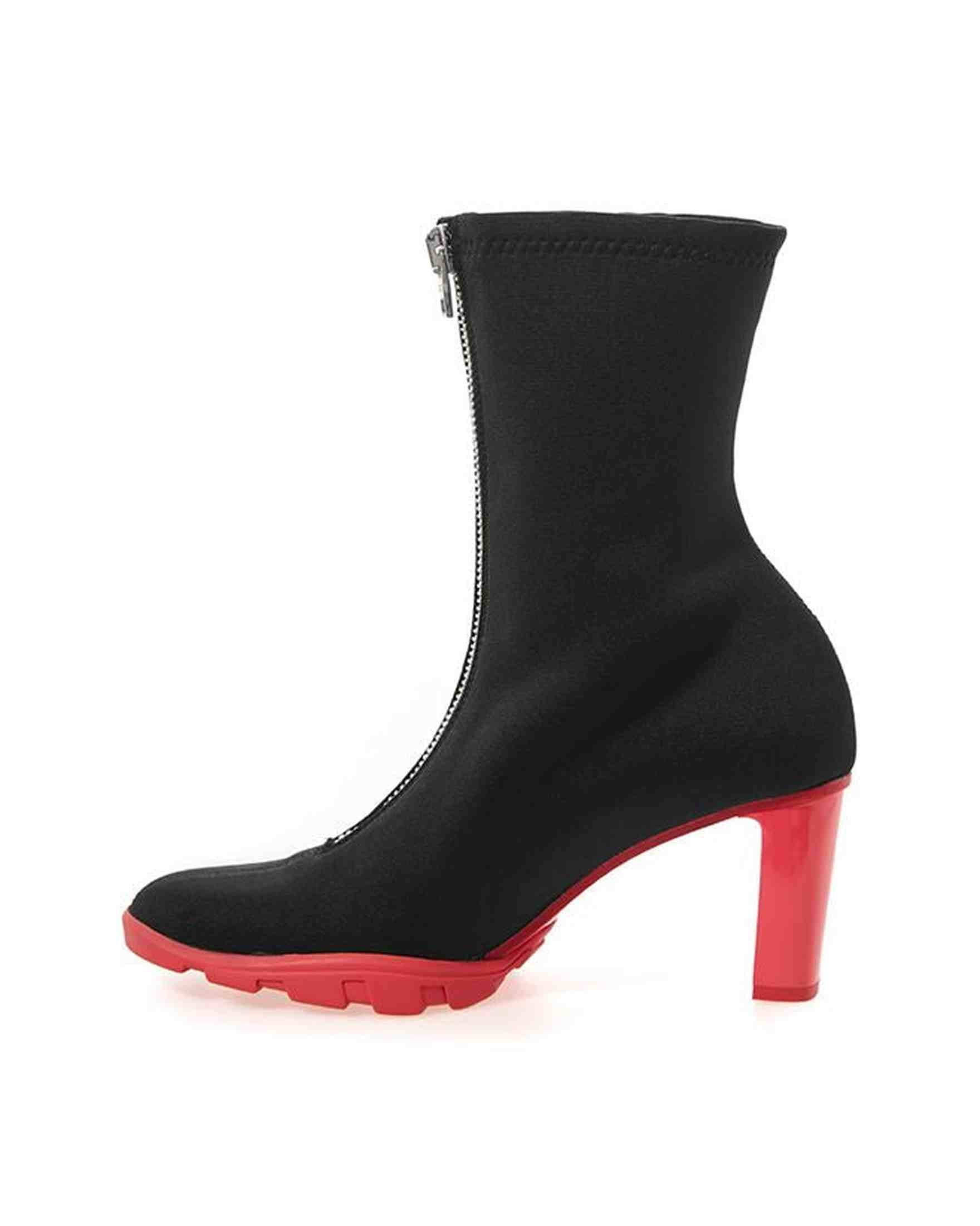 Alexander Mcqueen Black Neoprene Boot Glam Steals