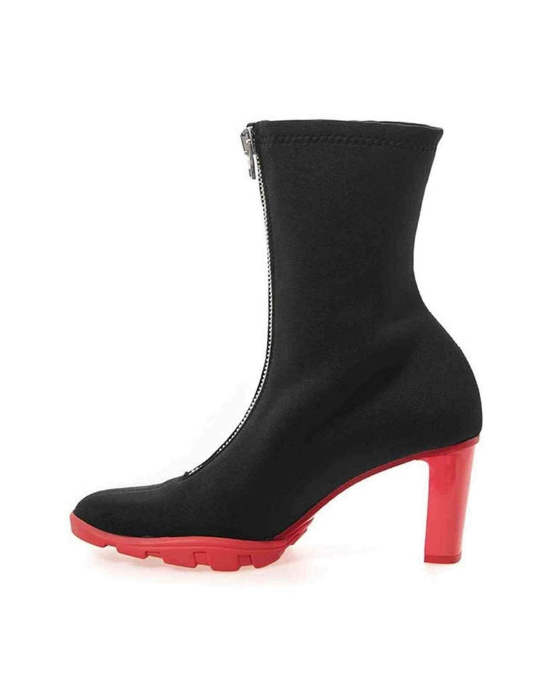 Alexander Mcqueen Black Neoprene Boot Glam Steals