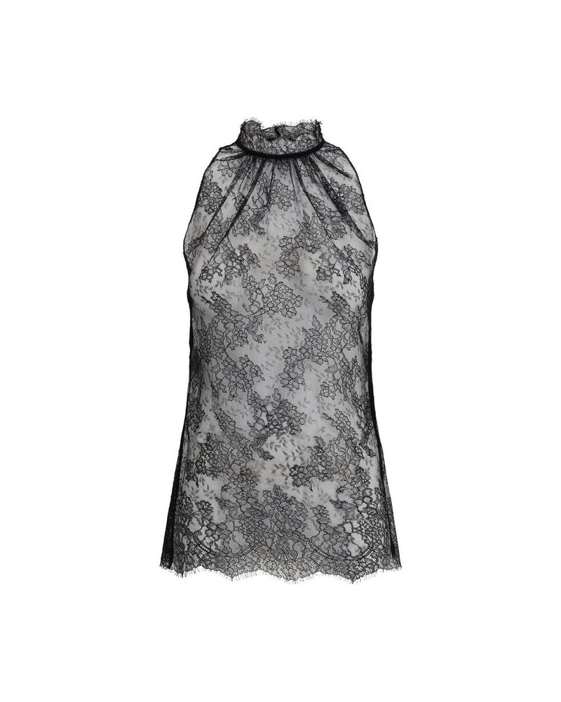 Alexander Mcqueen Black Polyamide Top Glam Steals