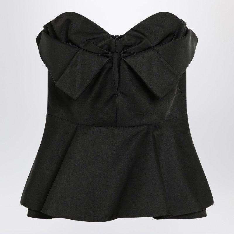 Alexander Mcqueen Black Silk Corset Top in Blend Glam Steals