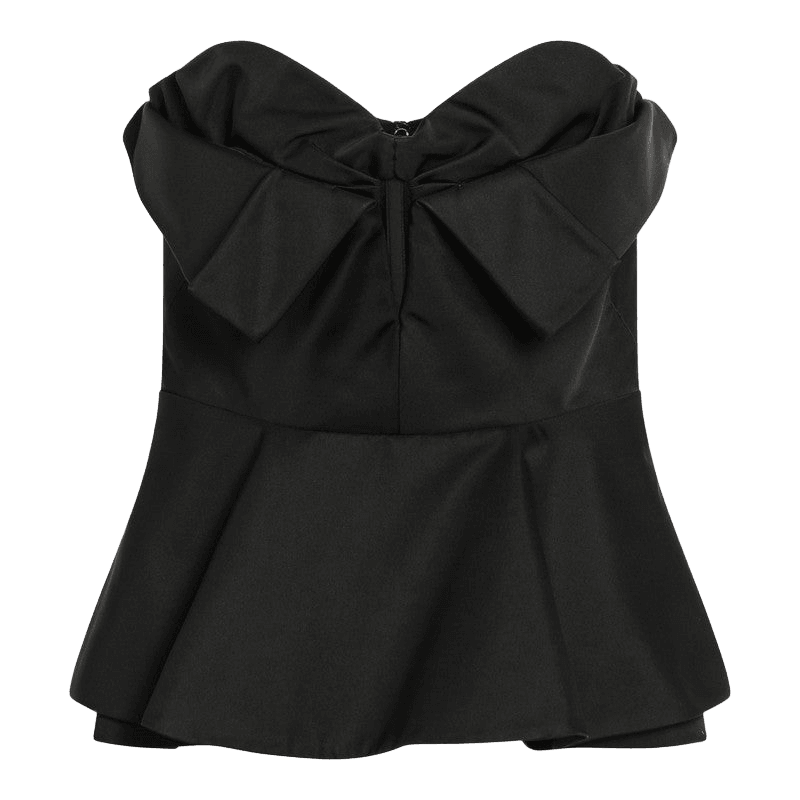 Alexander Mcqueen Black Silk Corset Top in Blend Glam Steals