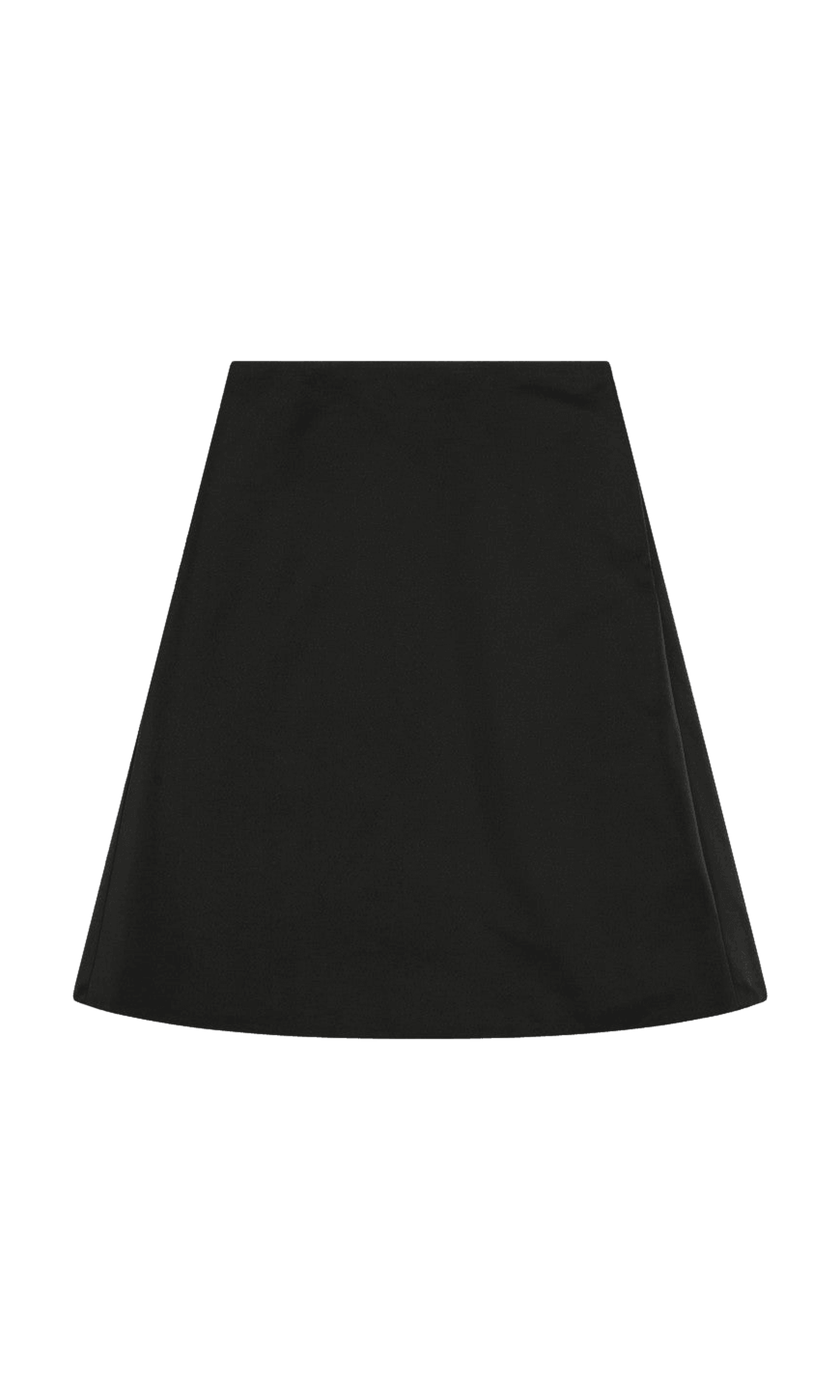 Alexander Mcqueen Black Silk Flared Skirt in Blend Glam Steals