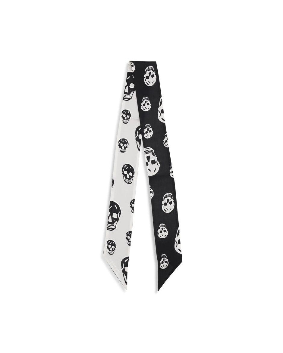 Alexander Mcqueen Black Silk Scarf