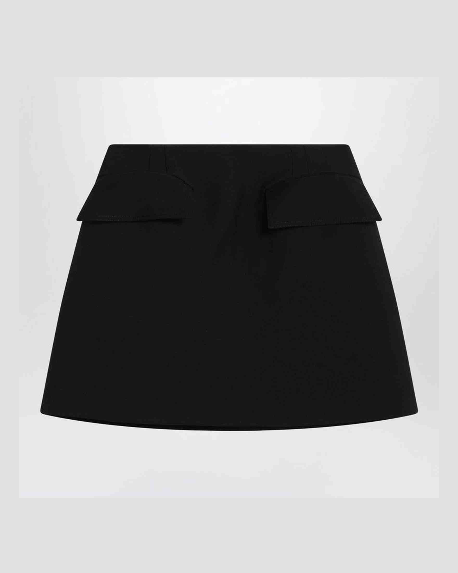 Alexander Mcqueen Black Wool Mini Skirt Glam Steals