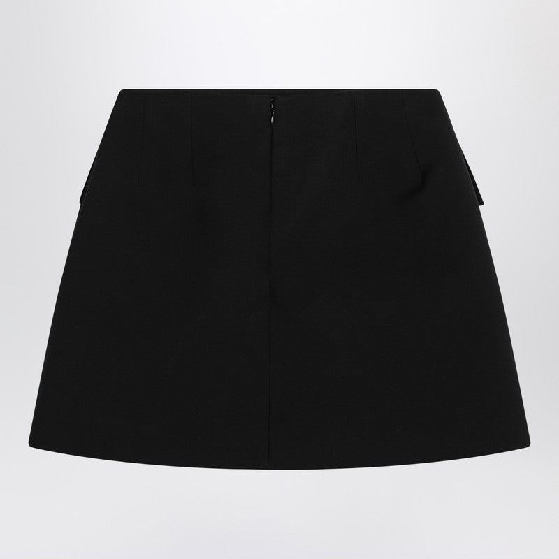 Alexander Mcqueen Black Wool Mini Skirt Glam Steals