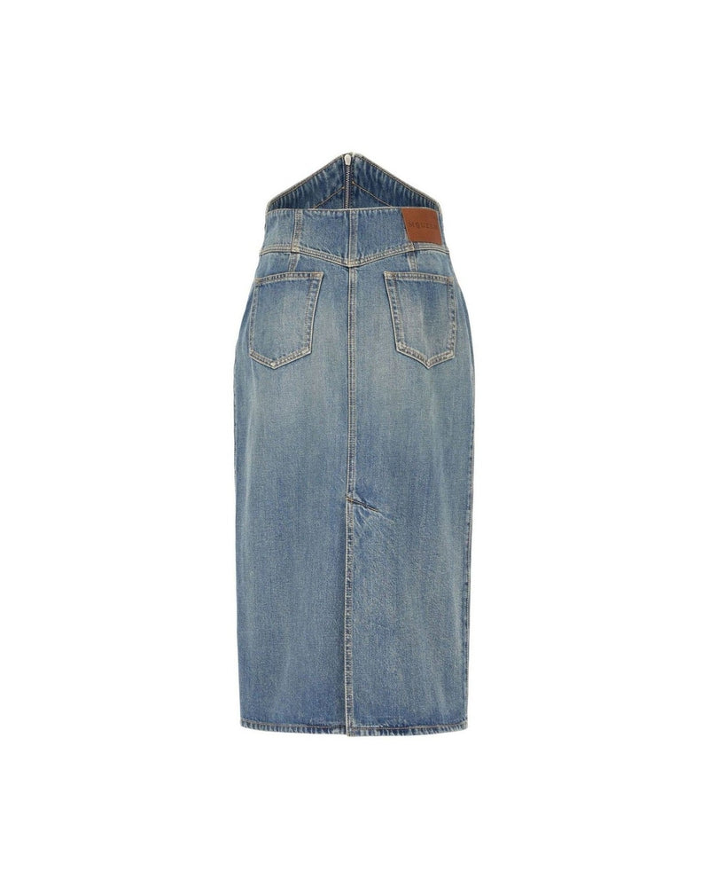 Alexander Mcqueen Clear Blue Skirt Glam Steals