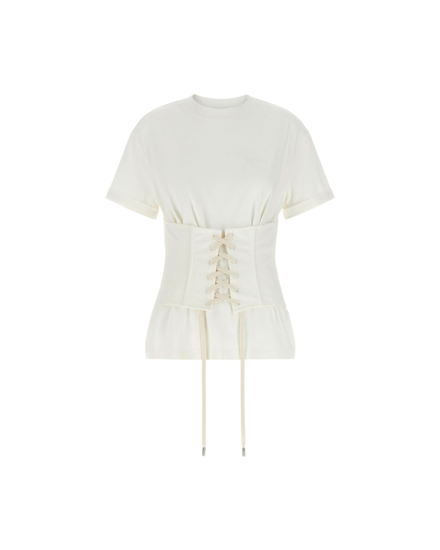 Alexander Mcqueen Corset T-shirt Glam Steals