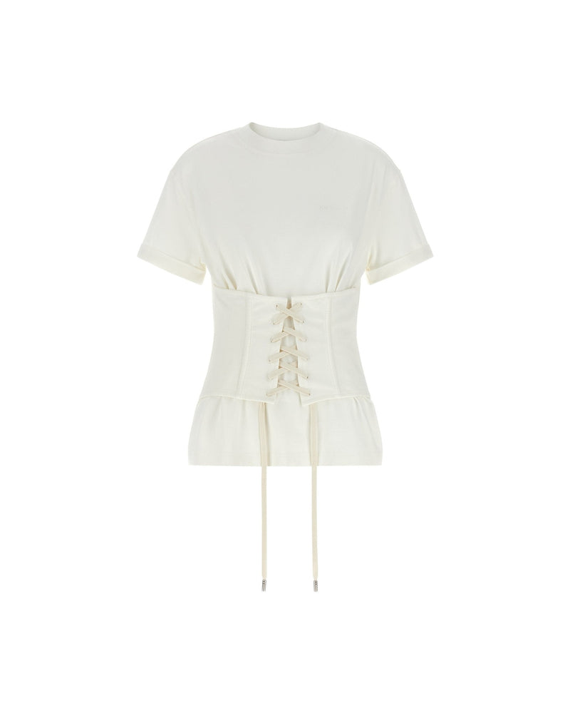 Alexander Mcqueen Corset T-shirt Glam Steals