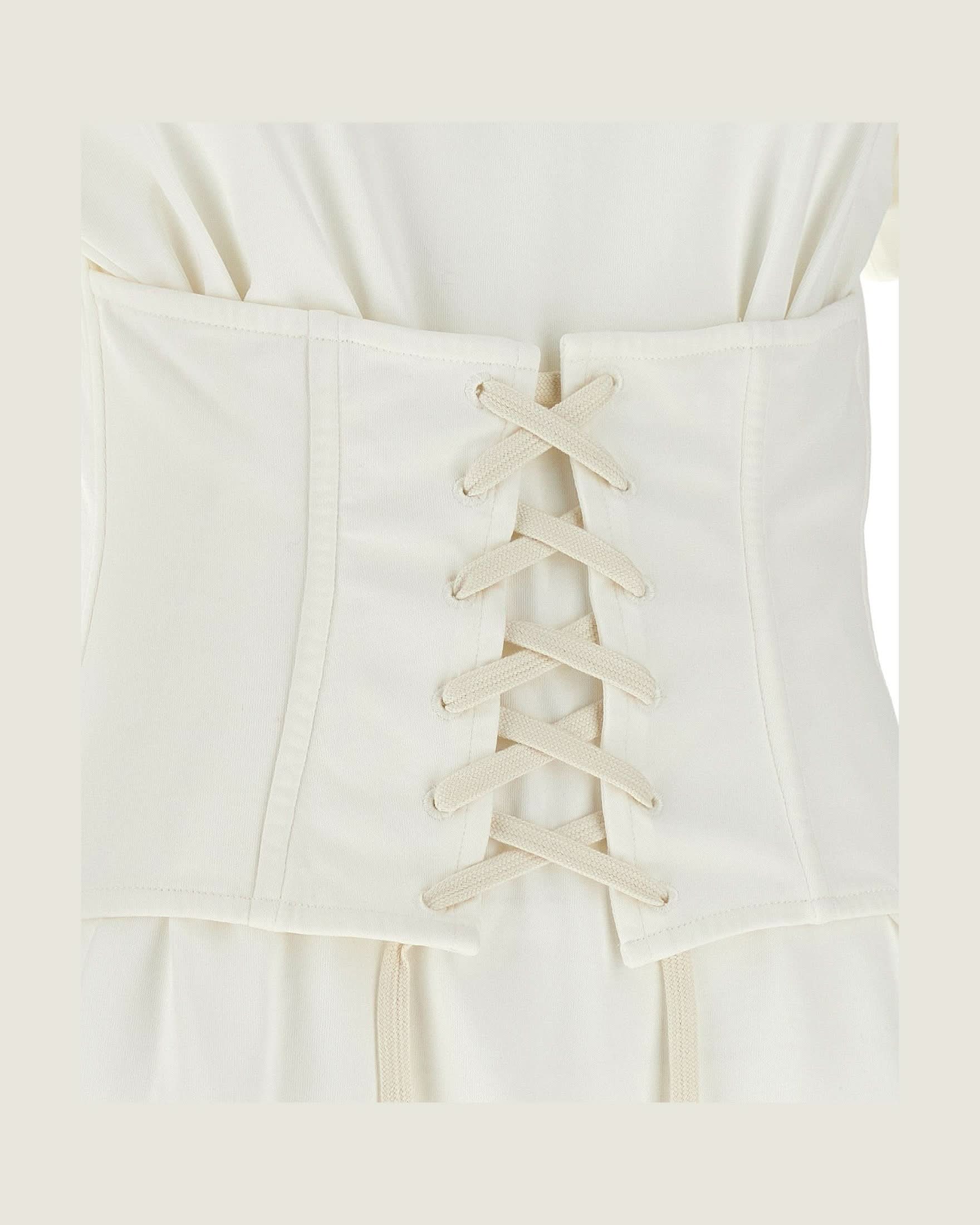 Alexander Mcqueen Corset T-shirt Glam Steals