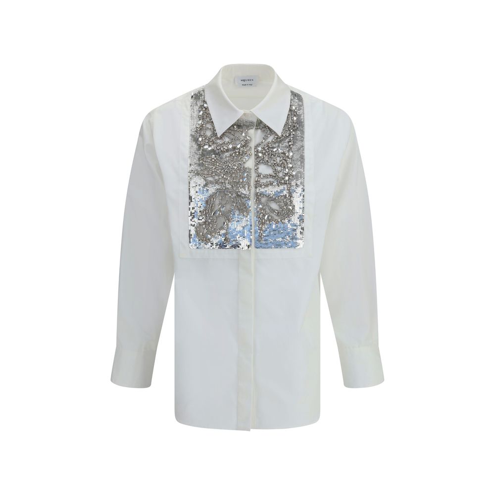Alexander Mcqueen Crystal Embroidered Shirt Glam Steals