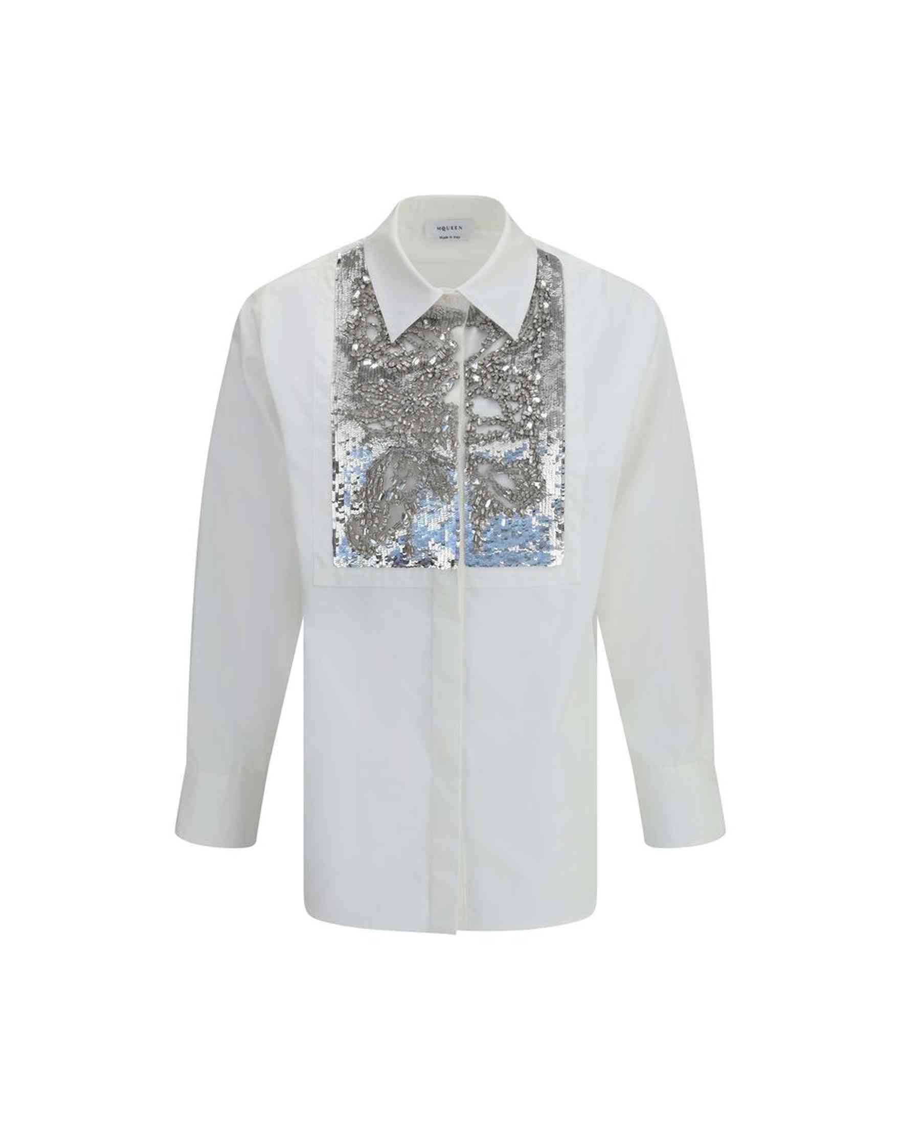 Alexander Mcqueen Crystal Embroidered Shirt Glam Steals