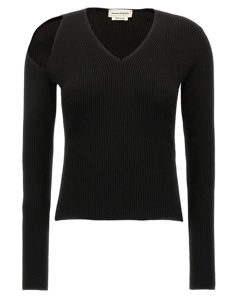 Alexander Mcqueen Cut Out Sweater Glam Steals