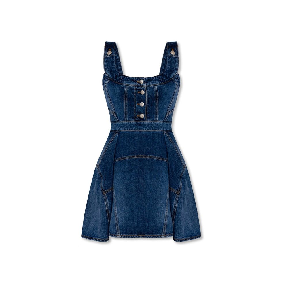 Alexander Mcqueen Denim Mini Dress Glam Steals