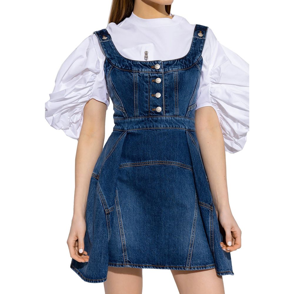 Alexander Mcqueen Denim Mini Dress Glam Steals