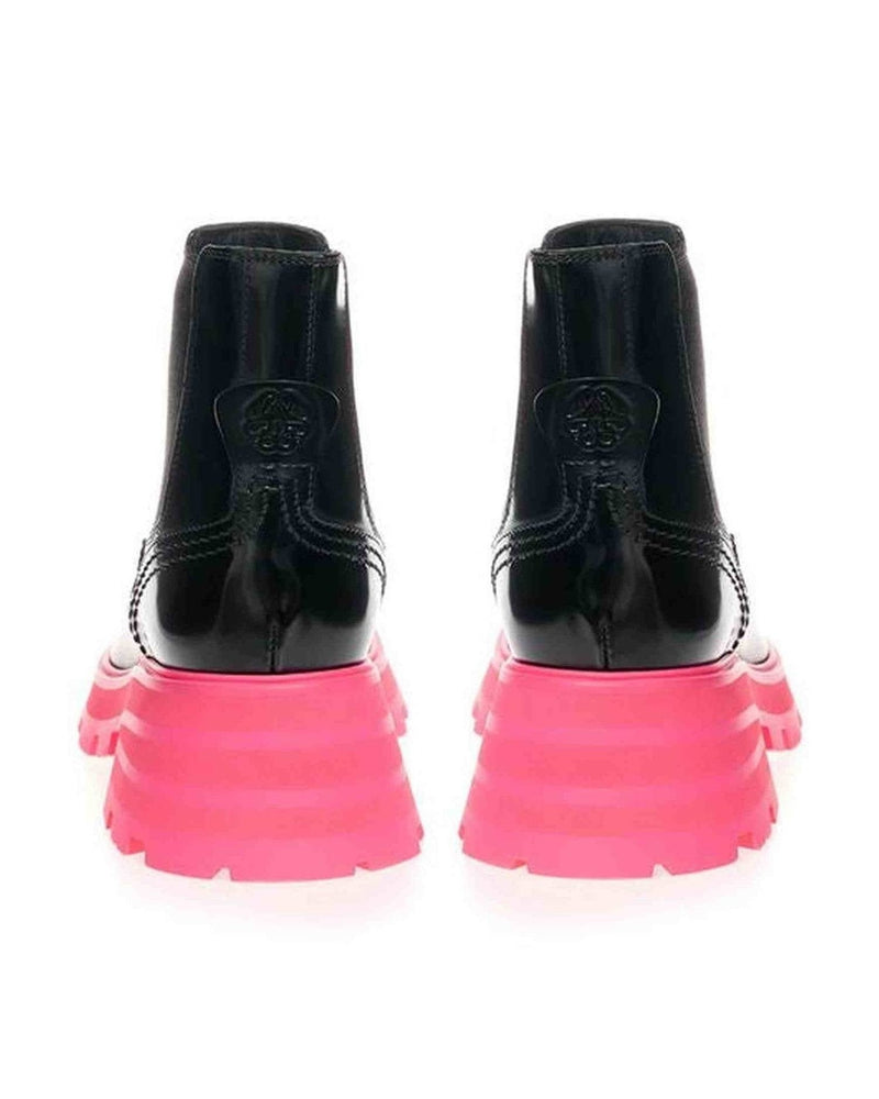 Alexander Mcqueen Elegant Leather Black Boots Glam Steals