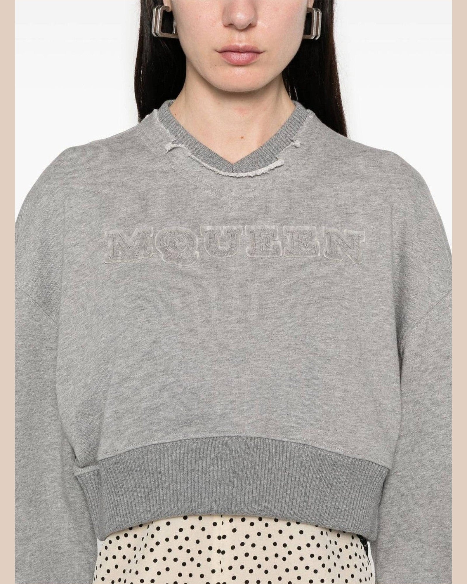 Alexander Mcqueen Grey Sweater Glam Steals