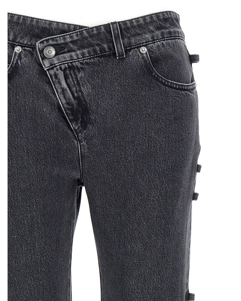Alexander Mcqueen Jeans Asymmetric Closure Glam Steals