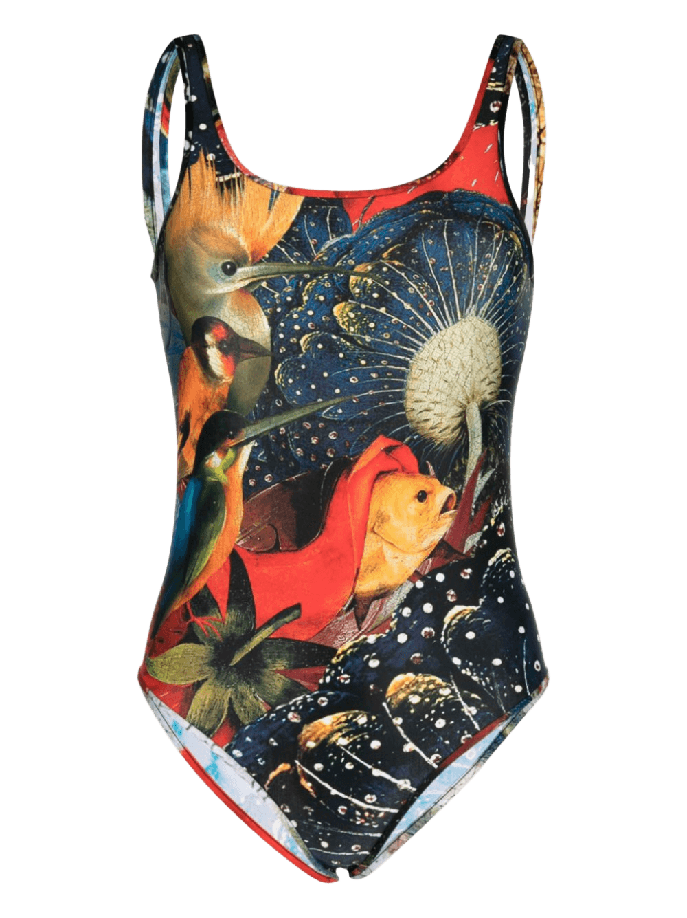 Alexander Mcqueen Jersey Hieronymus Bosch Print Bodysuit Glam Steals