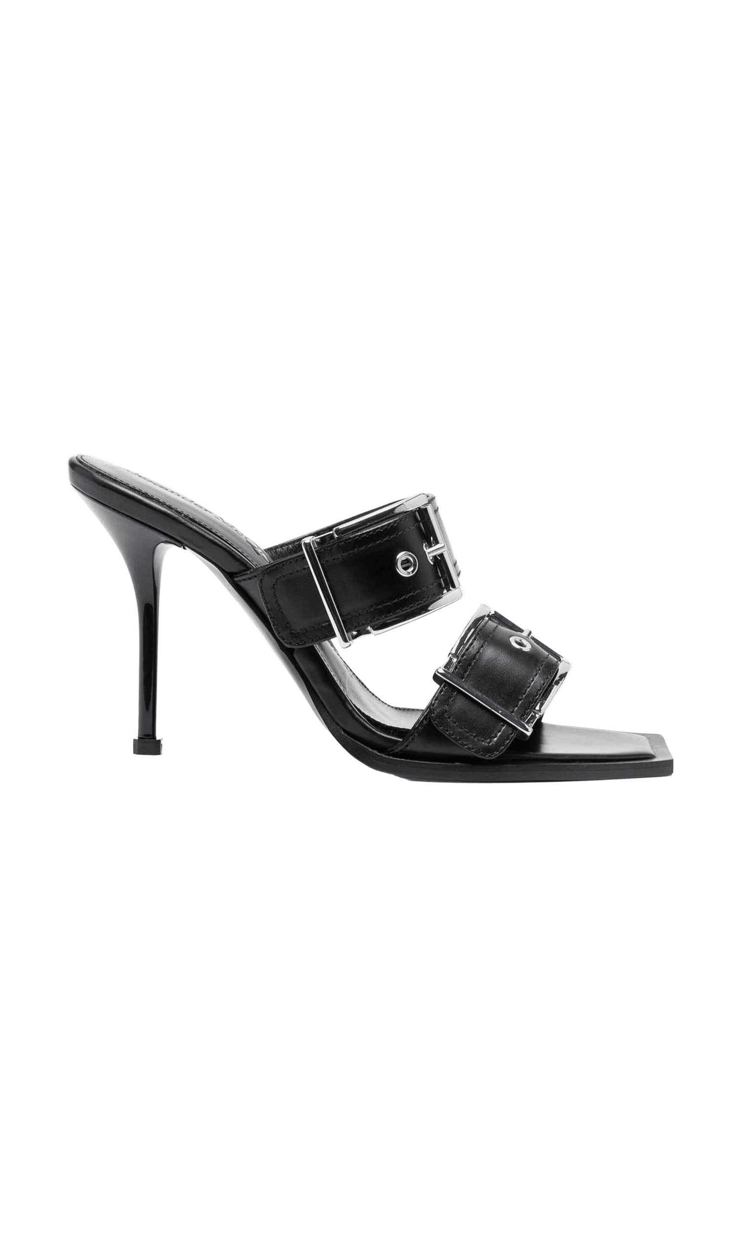 Alexander Mcqueen Leather 100mm Buckled Sandals Glam Steals