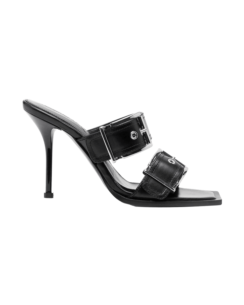 Alexander Mcqueen Leather 100mm Buckled Sandals Glam Steals
