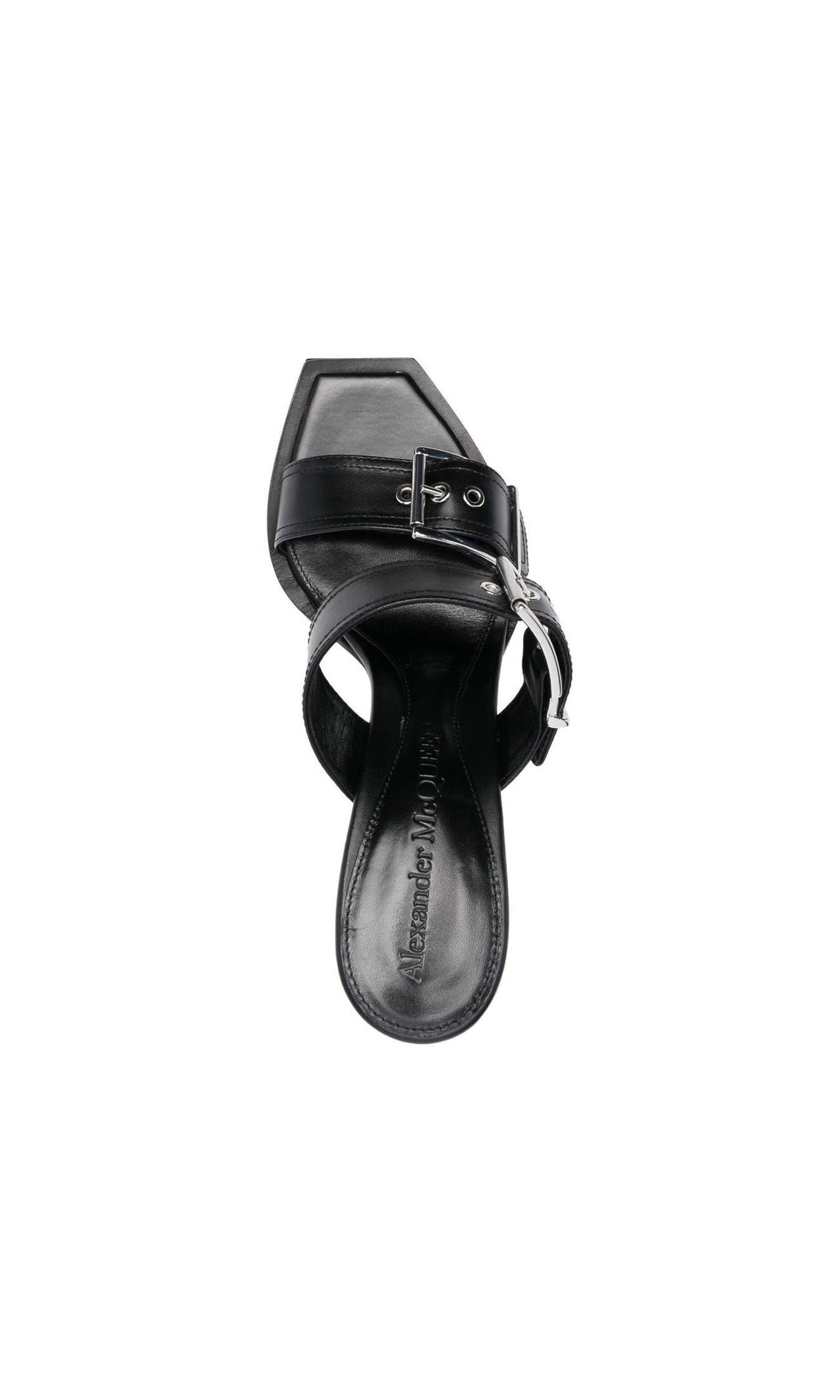 Alexander Mcqueen Leather 100mm Buckled Sandals Glam Steals